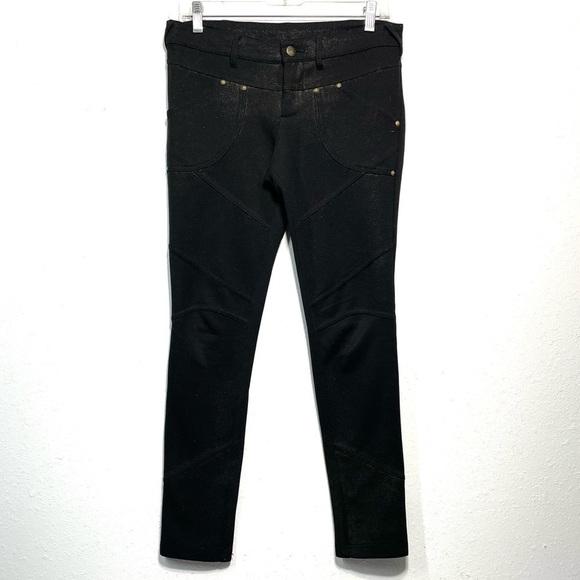 Free People 24 Metallic Blk Gold Shimmer Jeans o208 - Picture 1 of 9